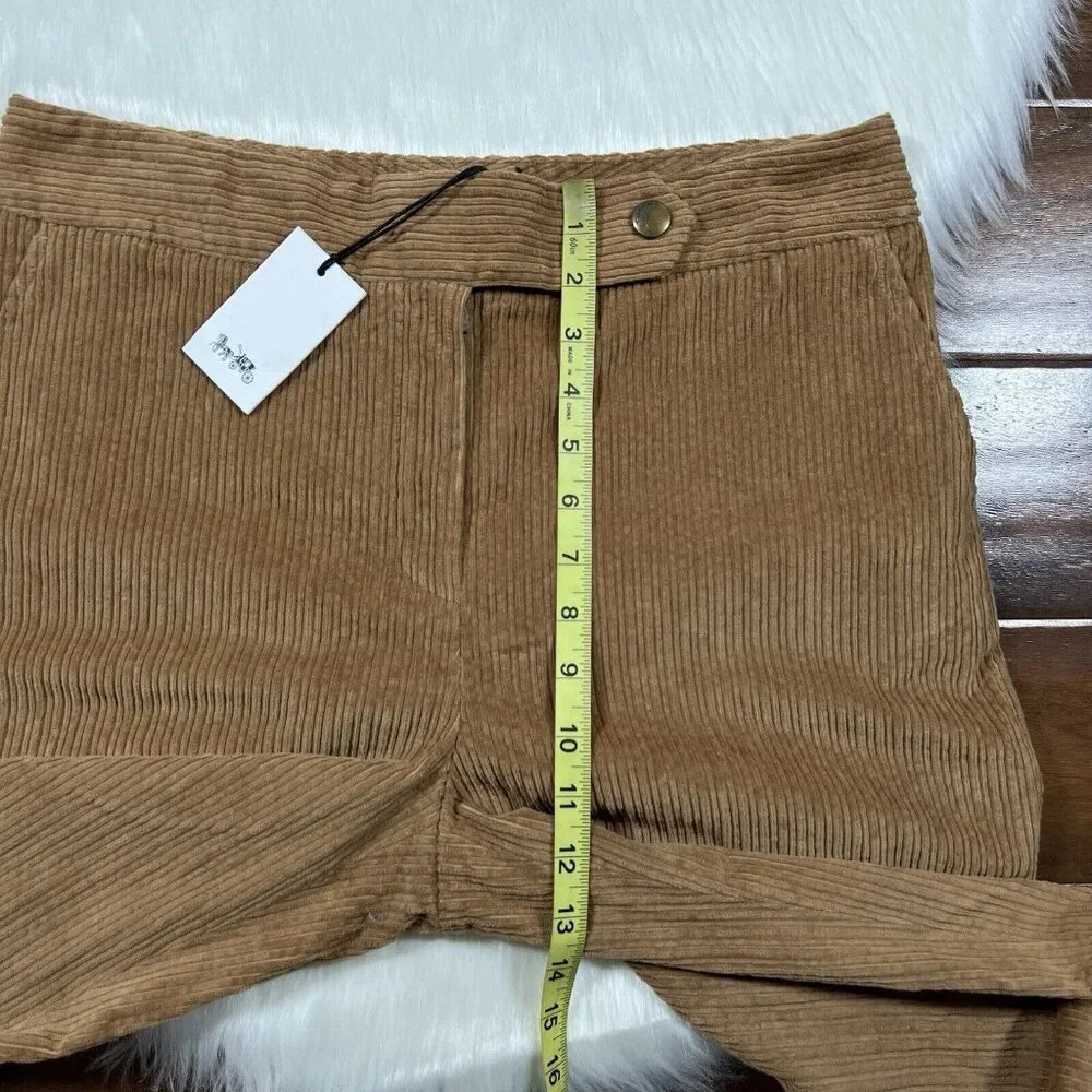 Coach Women's Size 10 Peanut Brown‎ Corduroy Trouser Pants
